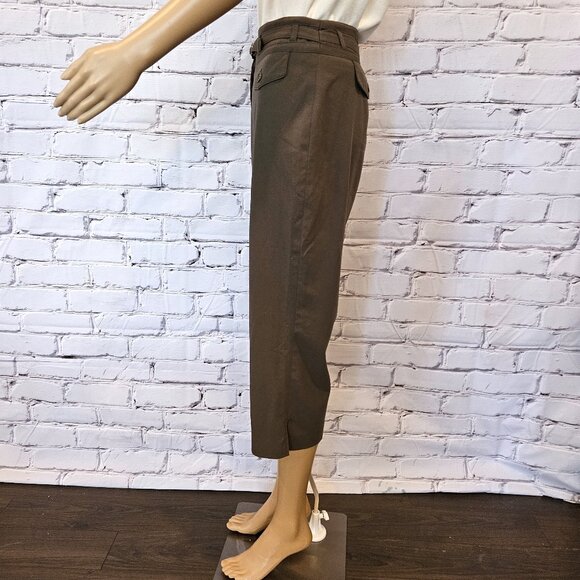 CATO, Boho olive green cropped khaki pants - Picture 7 of 9